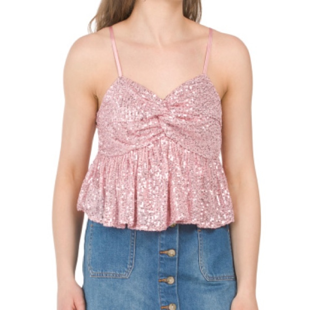 ENDLESS ROSE Sequin Top